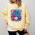 Baseball Ice Cream Drip 100 Days Of School Student Teacher Comfort Colors Sweatshirt Blue Spruce