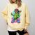 Baseball Ice Cream Drip Boys And Girls Batter Game Day Comfort Colors Sweatshirt Blue Spruce
