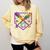 Baseball Ice Cream Drip Boys Mardi Gras Carnival Party Mask Comfort Colors Sweatshirt Blue Spruce