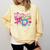 Baseball Ice Cream Drip Coquette Women Girls Mom Mama Comfort Colors Sweatshirt Blue Spruce