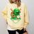 Baseball Life Style Ice Cream Drip Green Premium Tri-Blend Comfort Colors Sweatshirt Blue Spruce