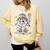 Baseball Mascot Attitude Graffiti Splash Bat Cap Comfort Colors Sweatshirt Blue Spruce