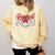 Baseball Mom Coquette Pink Bow Baseball Mama Premium Comfort Colors Sweatshirt Blue Spruce