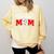 Baseball Mom Cute Letter Print Women Cute Mother's Day Comfort Colors Sweatshirt Blue Spruce