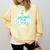Baseball Mom Era Game Day Women's Comfort Colors Sweatshirt Blue Spruce