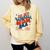 In My Baseball Mom Era Groovy Mom Baseball Mama Mother's Day Comfort Colors Sweatshirt Blue Spruce