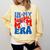 In My Baseball Mom Era Groovy Baseball Mother's Day US Flag Comfort Colors Sweatshirt Blue Spruce