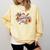 Baseball Mom With Garden Flowers Comfort Colors Sweatshirt Blue Spruce
