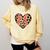 Baseball Mom Leopard Heart Valentine Day Mother Day Comfort Colors Sweatshirt Blue Spruce