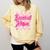 Baseball Mom And Pink Grid Sports Mother Mama Player Comfort Colors Sweatshirt Blue Spruce