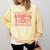 Baseball Mom Baseball Player Mama Women Groovy Comfort Colors Sweatshirt Blue Spruce