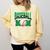 Baseball Mom Sports Green Comfort Colors Sweatshirt Blue Spruce
