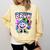 Bruh Baseball Drip Boys Youth Ice Cream Dripping Baseball Comfort Colors Sweatshirt Blue Spruce
