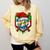 Christmas Baseball Ice Cream Drip Santa Baseball Player Kids Comfort Colors Sweatshirt Blue Spruce