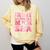 Coquette Bow In My Baseball Mom Era Baseball Mama Mother Day Comfort Colors Sweatshirt Blue Spruce