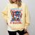 Dominican Puerto Rican Pride Baseball Flag Unity Comfort Colors Sweatshirt Blue Spruce