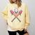 Dripping Pink Baseball Crossed Bats Summer Comfort Colors Sweatshirt Blue Spruce
