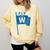 Fly The W Chicago Baseball Winning Flag Distressed Premium Tri-Blend Comfort Colors Sweatshirt Blue Spruce