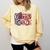 Game Day Baseball Leopard Coquette Bow Mama Mom Sister Comfort Colors Sweatshirt Blue Spruce