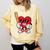 Heart Playing Baseball Valentines Day Comfort Colors Sweatshirt Blue Spruce