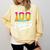 Ice Cream Drip 100 Days Of School Baseball Boys 100th Day Comfort Colors Sweatshirt Blue Spruce
