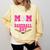 Just A Good Mom With A Baseball Bat Baseball Mom Comfort Colors Sweatshirt Blue Spruce