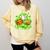 Kids St Patricks Day Shamrock Basketball Baseball Football Comfort Colors Sweatshirt Blue Spruce