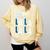 LA Baseball Fan Christmas FA La La Holiday Blue Theme Comfort Colors Sweatshirt Blue Spruce