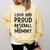 Loud & Proud Baseball Mommy Sports Lover Mom Women Comfort Colors Sweatshirt Blue Spruce