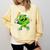 Lucky Shamrock Playing Baseball St Patrick's Kids Boys Comfort Colors Sweatshirt Blue Spruce