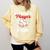 Mother's Day Baseball Mom Comfort Colors Sweatshirt Blue Spruce