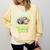 Nanny Of The Birthday Boy Baseball Football Colorful Comfort Colors Sweatshirt Blue Spruce