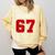Number 67 Numbered Six Seven Baseball Jersey Style Team 67 Comfort Colors Sweatshirt Blue Spruce Number 67 Numbered Six Seven Baseball Jersey Style Team 67 Comfort Colors Sweatshirt Blue Spruce