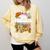 Retro Groovy Baseball Mom Family Matching Women Comfort Colors Sweatshirt Blue Spruce