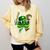 Shamrock Lucky Clover Baseball Patricks Day Family Matching Comfort Colors Sweatshirt Blue Spruce Shamrock Lucky Clover Baseball Patricks Day Family Matching Comfort Colors Sweatshirt Blue Spruce