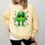 Shamrocks Playing Baseball St Patricks Day 6 7 Meme Men Boys Comfort Colors Sweatshirt Blue Spruce