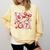 Six Seven Baseball Lover Sports Red Heart Bow Valentine Girl Comfort Colors Sweatshirt Blue Spruce