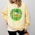 St Patrick Day Baseball Drip Ice Cream Baseball Home Plate Comfort Colors Sweatshirt Blue Spruce