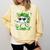St Patrick Day Baseball Drip Ice Cream Baseball Player Men Comfort Colors Sweatshirt Blue Spruce