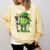 St Patricks Day Baseball Leprechaun Rainbow Green Baseball Comfort Colors Sweatshirt Blue Spruce