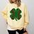 St Patricks Day Shamrock Baseball Saint Paddy's Comfort Colors Sweatshirt Blue Spruce