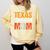 Texas Baseball Mom Design Baseball Player And Baseball Comfort Colors Sweatshirt Blue Spruce