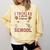 Women's 100 Days Of School Boys Kids Baseball Comfort Colors Sweatshirt Blue Spruce
