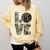 Women's Baseball Softball Baseball Mom LOVE Baseball Comfort Colors Sweatshirt Blue Spruce