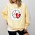 Womens Bleached Custom Baseball Mom Number 4 Heart For Mom Comfort Colors Sweatshirt Blue Spruce