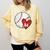 Womens Custom Baseball Mom Number 94 Heart For Mom Mommy Comfort Colors Sweatshirt Blue Spruce