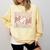 Women's Retro Baseball Mama Distressed Baseball Mom Life Comfort Colors Sweatshirt Blue Spruce