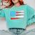 Baseball American Flag Patriotic USA Pride Comfort Colors Sweatshirt Butter