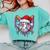 Baseball Christmas Santa Hat Baseball Christmas Drip Comfort Colors Sweatshirt Butter