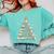 Baseball Christmas Tree Light Xmas Tees Boys Kids Men Comfort Colors Sweatshirt Butter